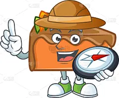 蛋糕,切片食物,拿着,动画片,可爱的,食品,甜点心,品牌名称,面部表情,烹调