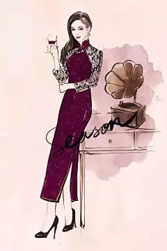 美呆了：国画插画——穿旗袍的女人_梅艳芳 : 今天我们看到的是由插画师jjseason创作的国画插画，古典美术结合服装艺术，一幅幅精美佳作便呈现出来，真可谓美人美画，曼妙多姿。 作者更多作品描绘了影视明星的旗袍装扮，以下画中能看出来…