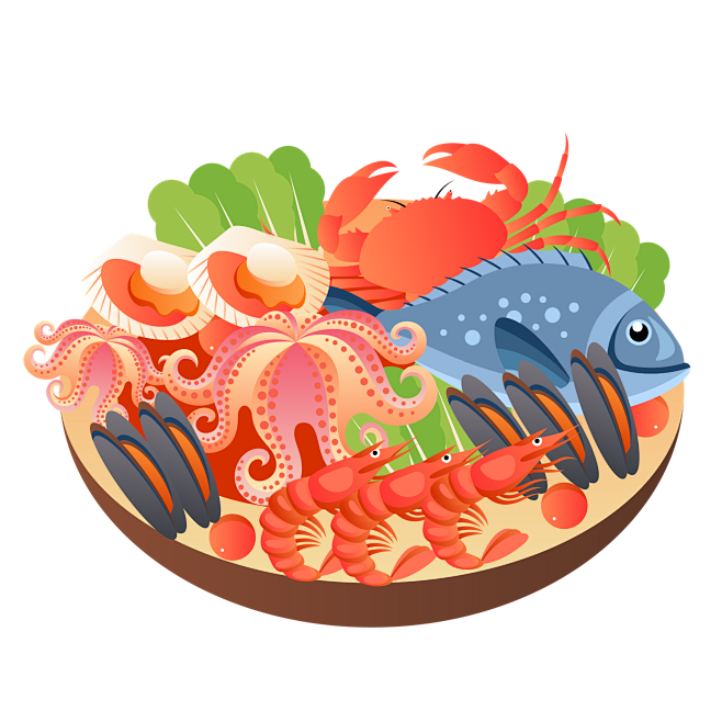千库网_海鲜拼盘美食_元素编号13503...