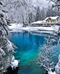 瑞士Blausee蓝湖 ​#自然风光# ​​​​