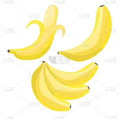 去皮的,香蕉,一个物体,漫画,分离着色,鸡尾酒,黄色,有机食品,素食,清新