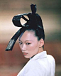Givenchy Alexander Mcqueen 1997, Ling tan, Minimalistic hair style, asian architectural inspired, Inspiration Geisha. Fashion as Art.  Hair by Nicolas Jurnjack