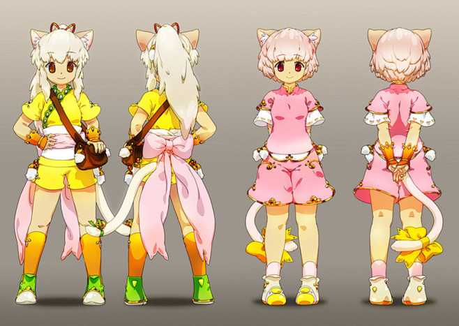 JaneMere  的插画 猫咪姐妹设定