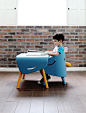 ELEPHANT / TITOT_KIDS FURNITURE : The elephant chair and table were designed for children. The design is symbolic, emphasising particular features e.g ears and trunk. When sitting in the chair the child has the illusion of riding the elephant(or gets the 