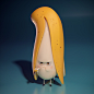 A 3D unhappy banana, Gabriel Lopes : This is a quick project based on the concept by the amazing Lynn Chen, i saw it and i knew i had to do a 3d version of it, hope you all like it!