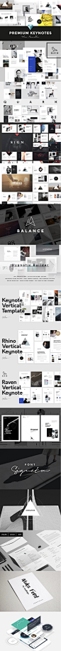 专业的设计keynote模板 Premium Keynotes Presentation Bundle 