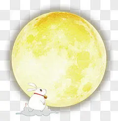 手绘中秋月亮插画