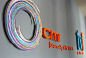 公司办公室 - 接待取消的迹象地区三维寻路迹象CMR调频广播电台，多伦多： 