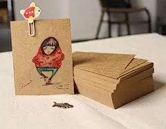 100张/套 空白手绘明信片 怀旧复古风DIY牛皮纸卡片创意纪念贺卡 原创 设计 新款 2013