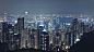 市容, 都市, 摩天大楼, 天际线, 夜, 照明, 市中心, 城市, 结构, 建筑物, 现代, 查看, 中心