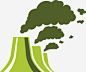 绿色帽子废气的工厂图图标 碳排放 绿色环保 节能环保 UI图标 设计图片 免费下载 页面网页 平面电商 创意素材