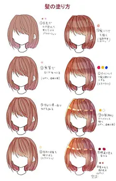 #绘画教程# 女生不同发型的绘制教程 ​​​​