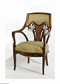 An Upholstered Marquetry Art Nouveau Armchair   Emile Galle, attributed to. c. 1900