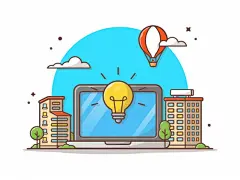 智能城市智慧城市卡通矢量插画矢量图设计素材