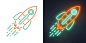 Neon Space Icon Series : Space-themed icon set made for practice and fun.