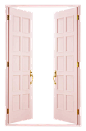 粉色大门 开门红 粉色 门
