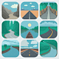 Transport and Travel Icons : Simple application icons on the theme of transport and travel