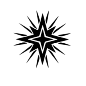 Star (round) Unmounted Rubber Stamp - Religious Nativity Star of Bethlehem - Christmas #26