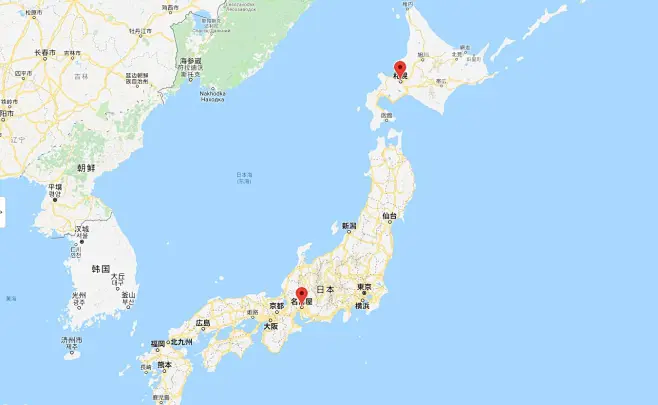 日本爱知县北海道地图-花瓣网