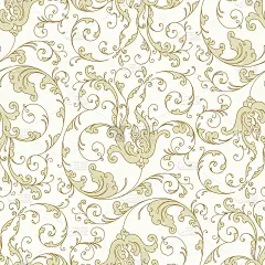 巴洛克花型，米色
