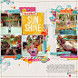 #papercraft #Scrapbook #layout.  Snappy Stampin' w/ Arielle: HELLO SUNSHINE / Simple Scrapper July Community Show  Tell  PCo...