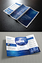 蓝色大气科技行业折页图片