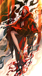 古风红衣美男