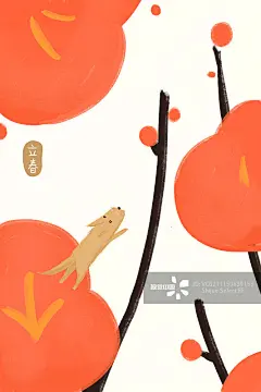 立春,节气,梅花,插图画法,插画正版图片素材