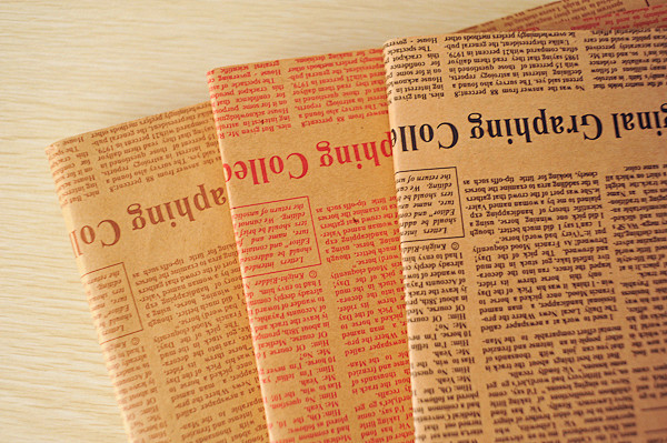 报纸复古牛皮纸双面礼品包装纸怀旧英文报纸鲜花包装纸道具淘宝网