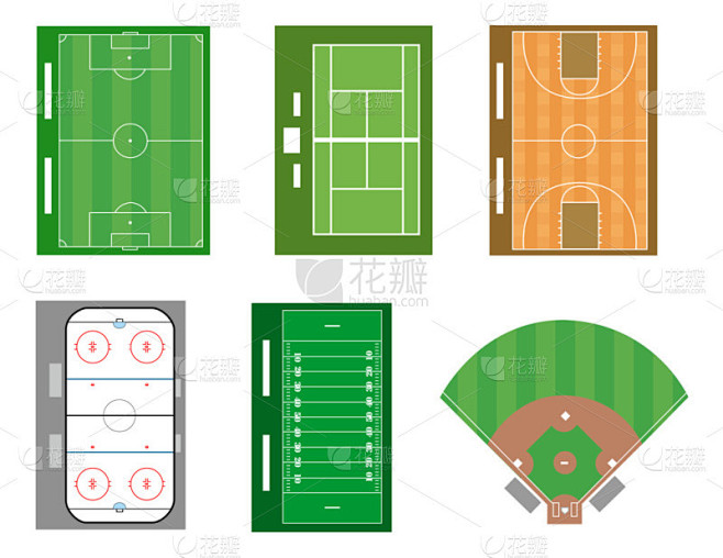 Set of sport fields ...