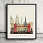 London skyline Poster INSTANT DOWNLOAD 8x10 inches Poster Wall art Illustration Print Art Decorative - SKU 1375 : London skyline Poster INSTANT DOWNLOAD 8x10 inches Poster Wall art Illustration Print Art Decorative - SKU 1375  Instant download 8x10 inches