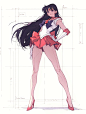 美少女战士·火野丽 人物线稿［咒语］ - 小红书