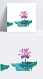 彩绘荷花图案元素|抽象画,粉色,复古花朵,荷花,花朵,花朵素材,花卉,花卉元素,花树,设计元素,手绘图案,水彩画,水墨画