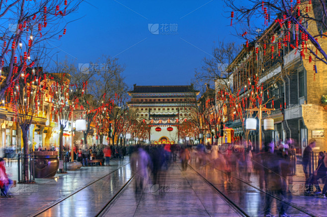 北京,街道,前门,春节,国际著名景点,传统,曙暮光,建筑物门,餐馆,大门