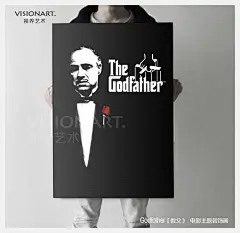 特价包邮 教父海报 现代经典电影装饰无框壁挂画 视界艺术