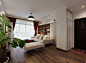100平米现代简约两居室 撞色质感公寓 387011