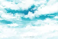 天空与云彩背景插画设计素材