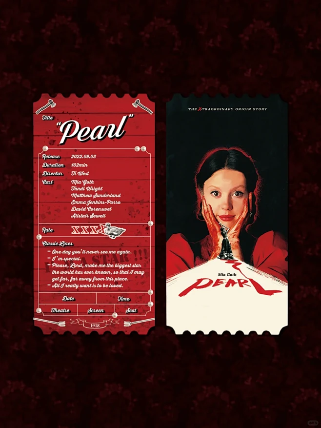 珀尔Pearl｜自制电影票根 - 小红书