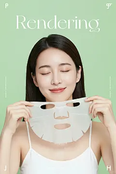 一组自然面膜场景系列（渲染–AI–后期） - 小红书