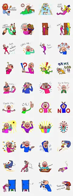 卡通人物光头表情包图标高清素材 png 设计图片 免费下载 页面网页 平面电商 创意素材 png素材