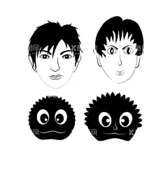 卡通人物  - 源文件下载【酷图网】卡通人物,手绘,男女头像,漫画角色,肖像
