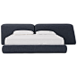 Amura Lapis Bed in Blue Linen by Anton Cristell and Emanuel Gargano
