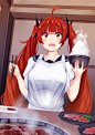 #アズールレーン ホノルルお食事セット - いろはら的插画 - pixiv : 焼き肉ハンバーガーフライドチキン