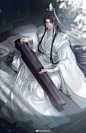 ✔《魔道祖师》蓝湛 蓝忘机 古风美男手绘 同人手绘 TV动画