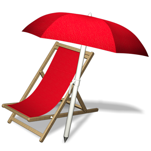 太阳伞沙滩椅图标素材 #采集大赛#防晒