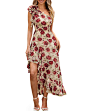 GRACE KARIN Womens Summer One Shoulder Sleeveless Dresses Floral Flowy Ruffle High Low Wedding Guest Maxi Sundresses