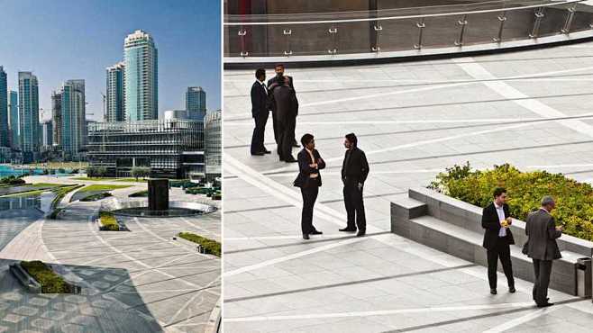 迪拜哈利法塔公园景观 Burj Khal...