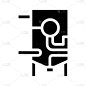 精炼设备符号图标矢量符号插图