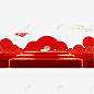 红色圆弧纹理祥云新年 元素 免抠png 设计图片 免费下载 页面网页 平面电商 创意素材