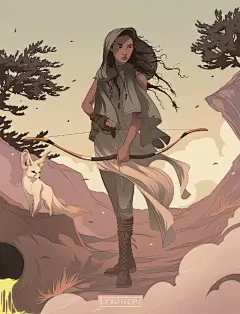 挪威画师Mona Finden奇特日式欧式混搭风格艺术插画作品集